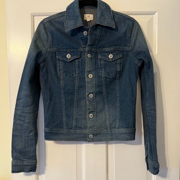 AG Adriano Goldschmied Denim Robyn Jacket Small Alliance Blue Stretch. New with - Picture 6 of 13